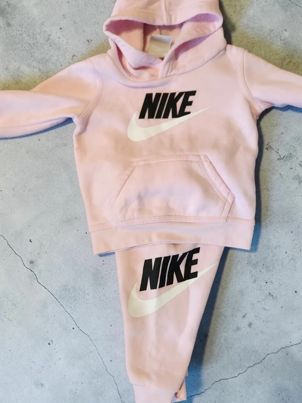 Nike Light Pink Hoodie & Joggers Set with Black Logo